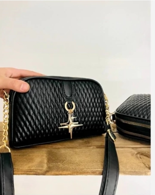 کیف زنانه دوزیپ دوشی ستاره دار